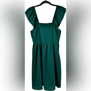 SHEIN Elegant Green Sleeveless Dress